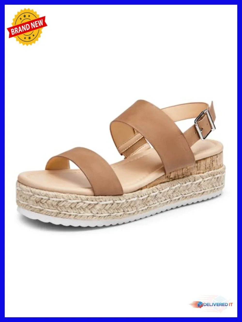 Women's Espadrille Wedge Sandals Platform Open Toe Ankle Strap Adjustable
